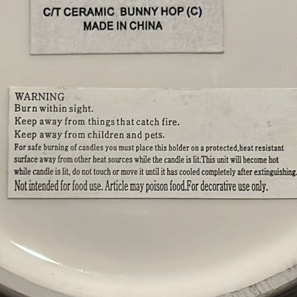 Yankee Candle Bunny Rabbit Jar Candle Holder or Plate - Picture 8 of 8
